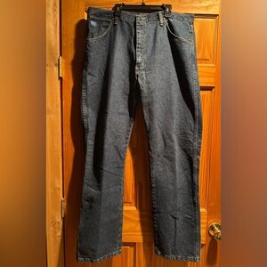 Dale Earnhardt Wrangler Dark Blue Straight Jeans Size 38 x 32
